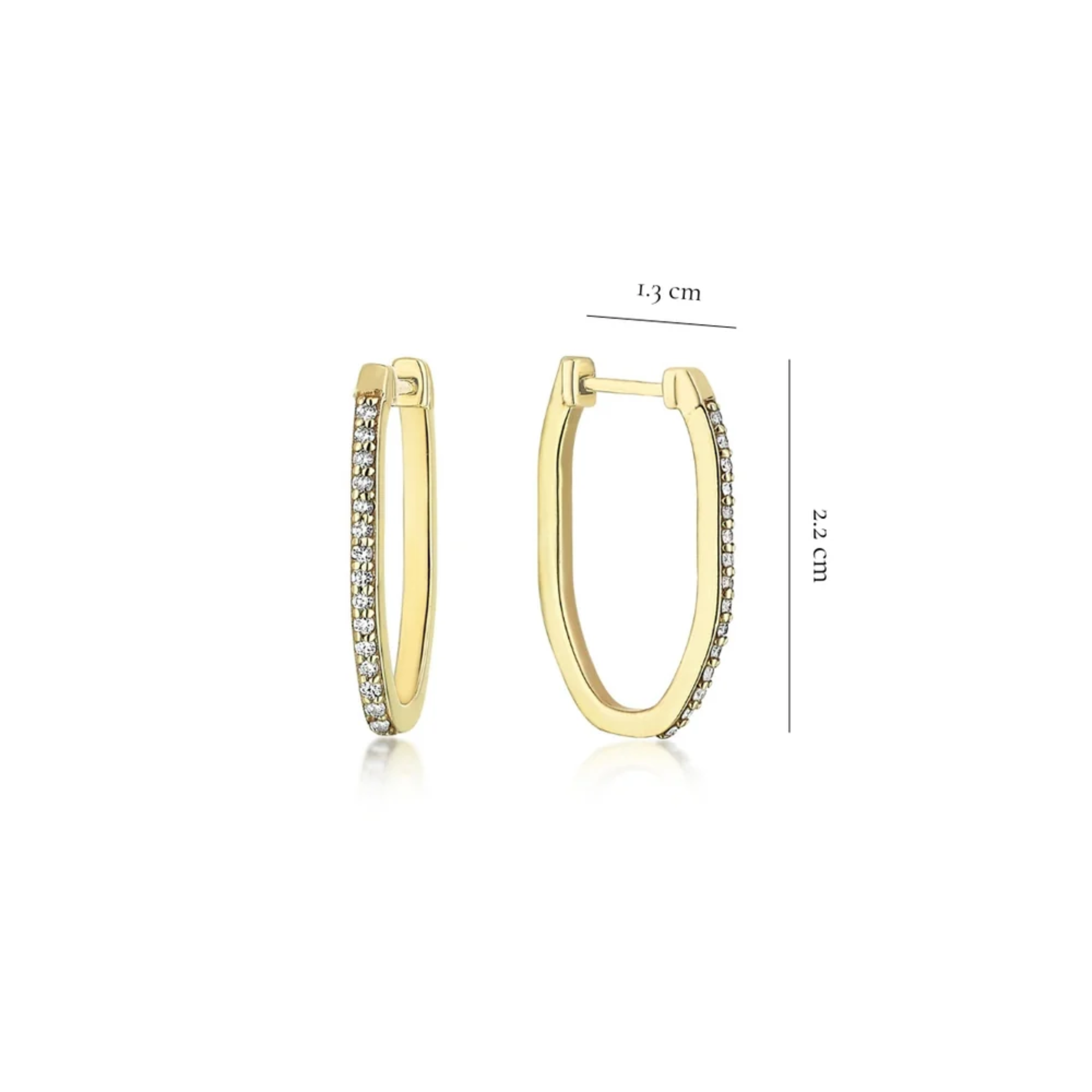 Small Mahuka Pave Diamod Halka Küpe resmi