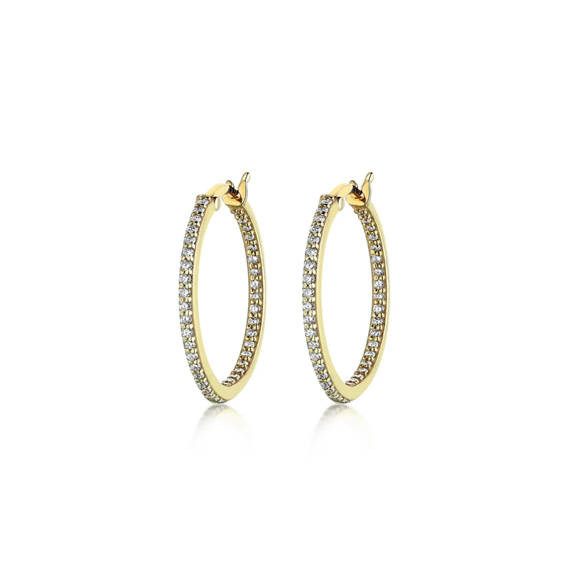 Medium Pave Halka Küpe resmi