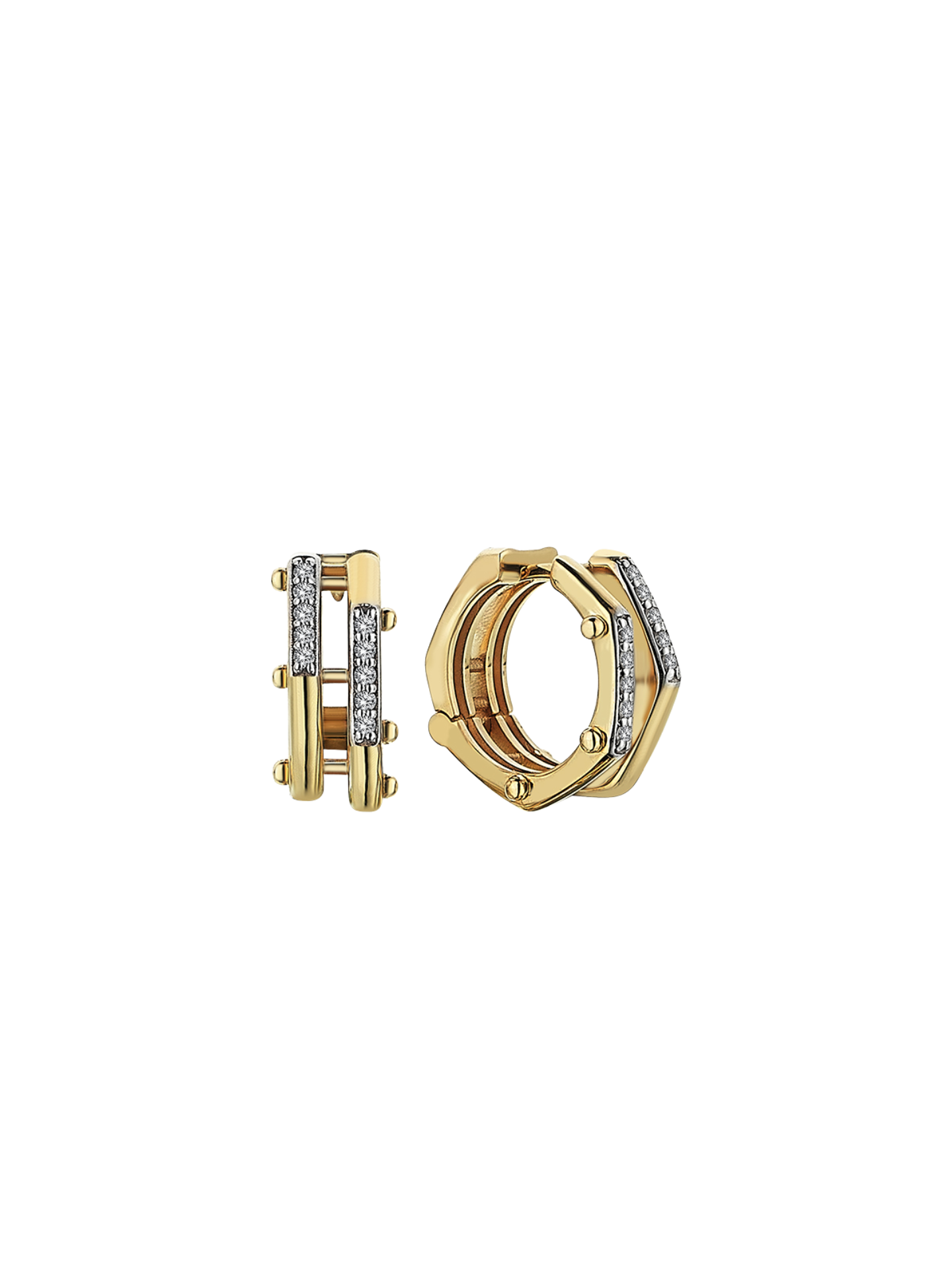 Momento Prism Small Pırlanta Küpe resmi