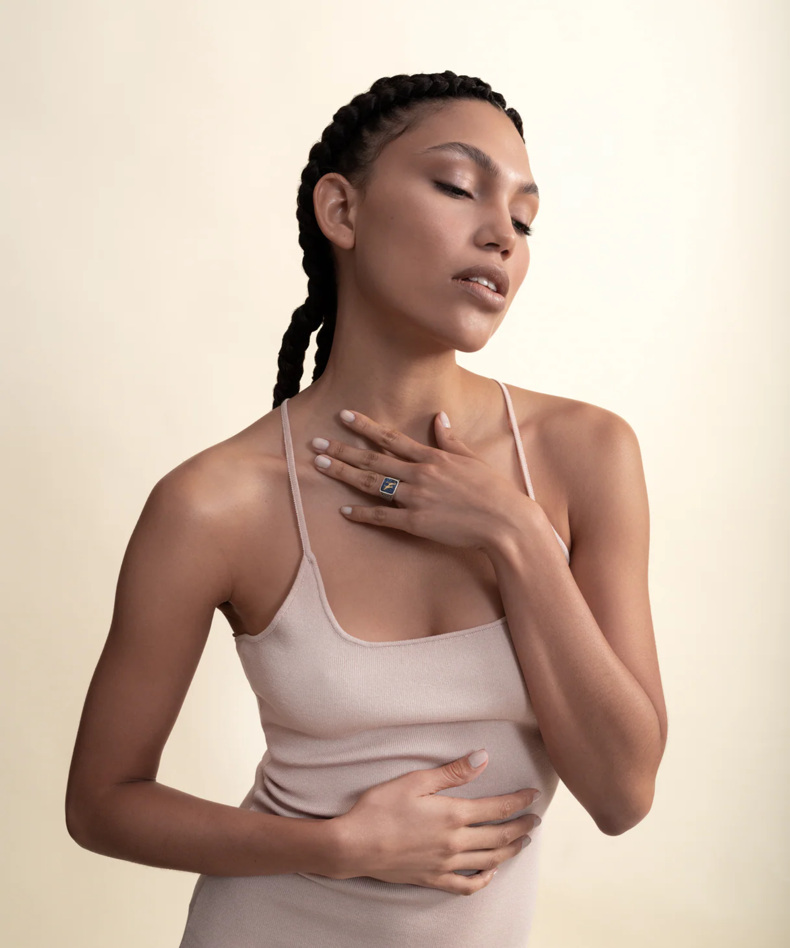 Lapis Turna Telkari Unisex Yüzük Silver resmi