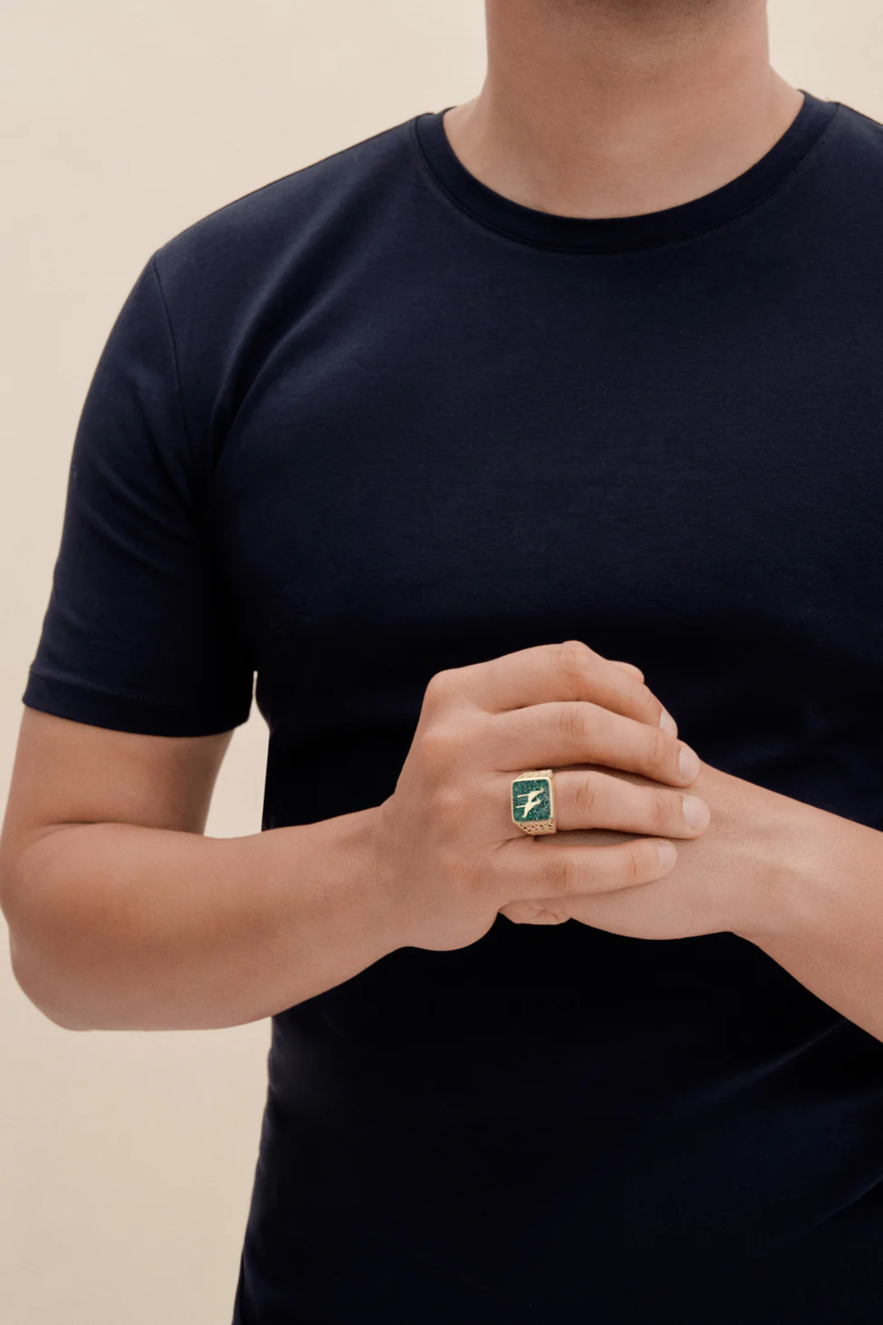 Malahit Turna Telkari Unisex Yüzük resmi