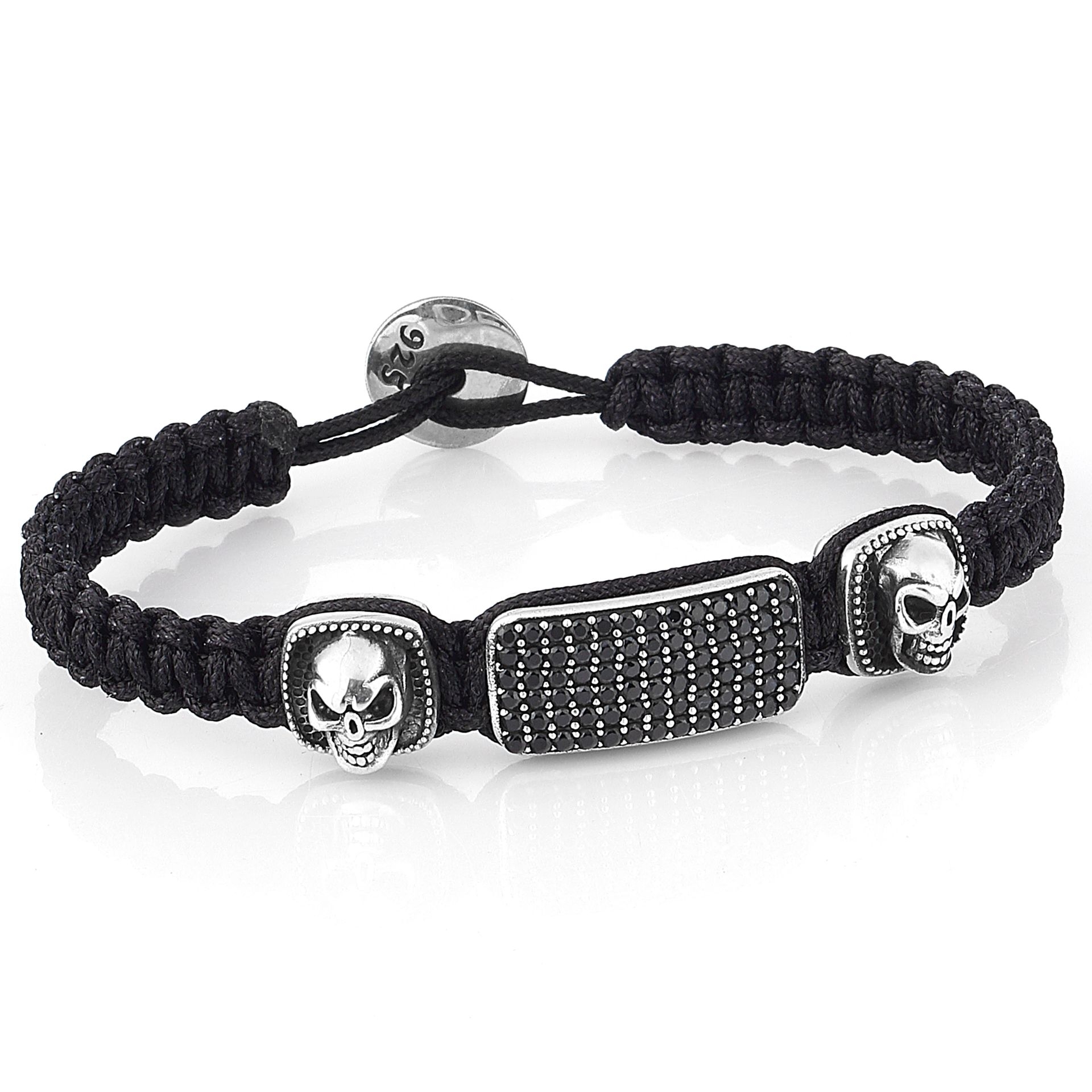 Makreme Skull Gümüş Bileklik resmi