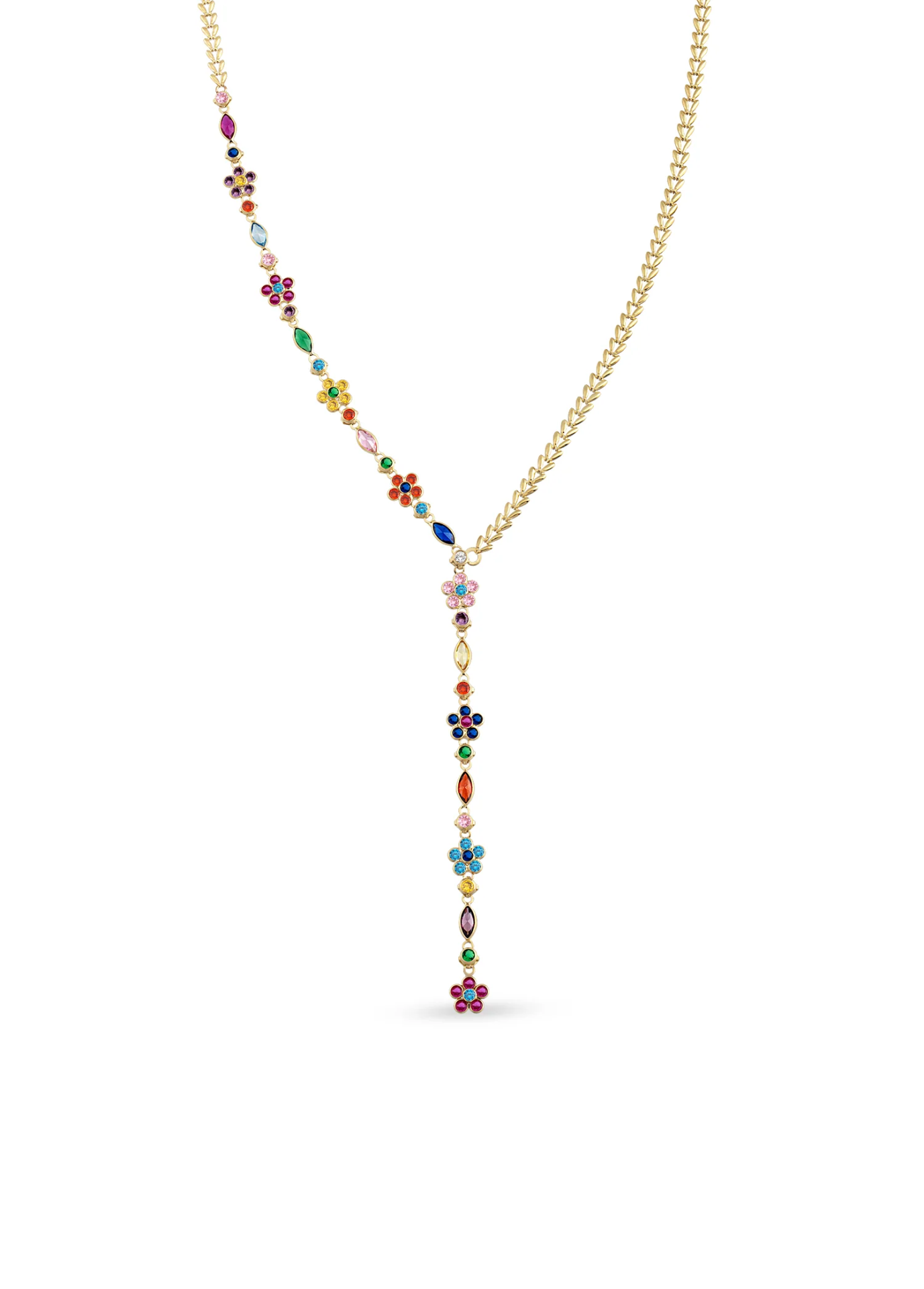 Herringbone Paradise 14 Ayar Altın Kadın Kolye resmi