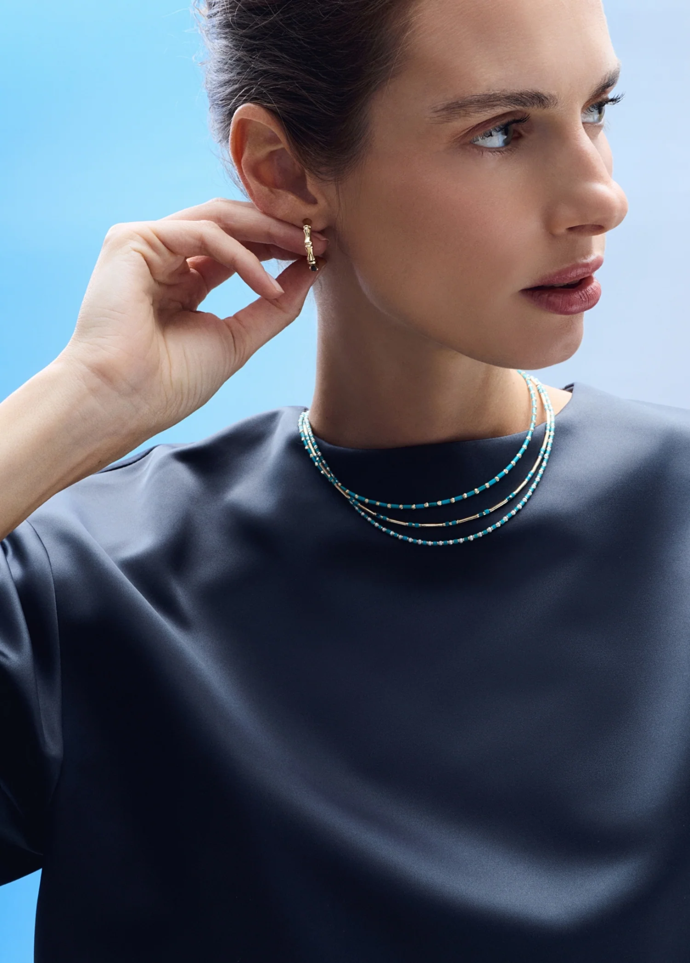 Aqua Line 14 Ayar Altın Kolye resmi