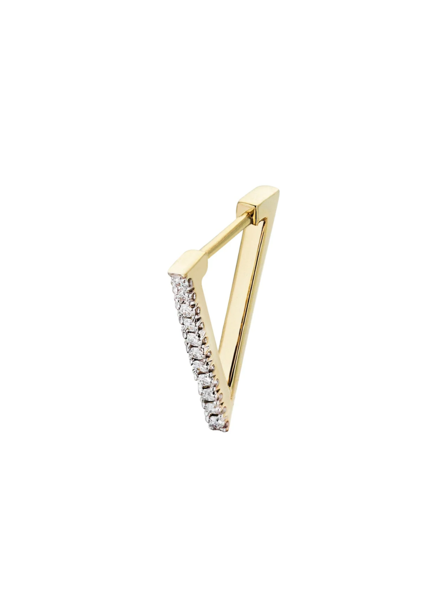 Mini Üçgen Diamond Altın Küpe resmi