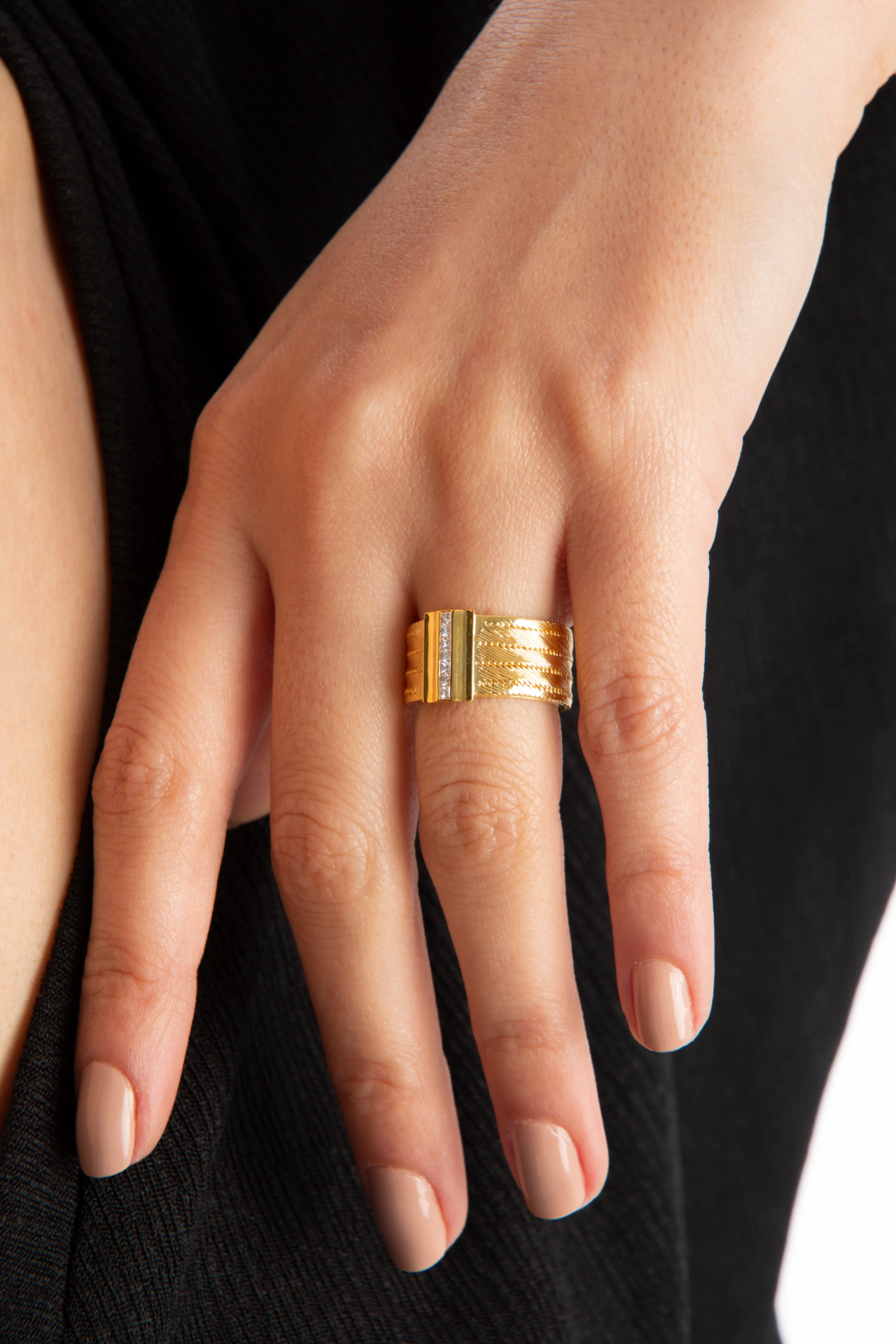 Five Line Diamond Yüzük resmi