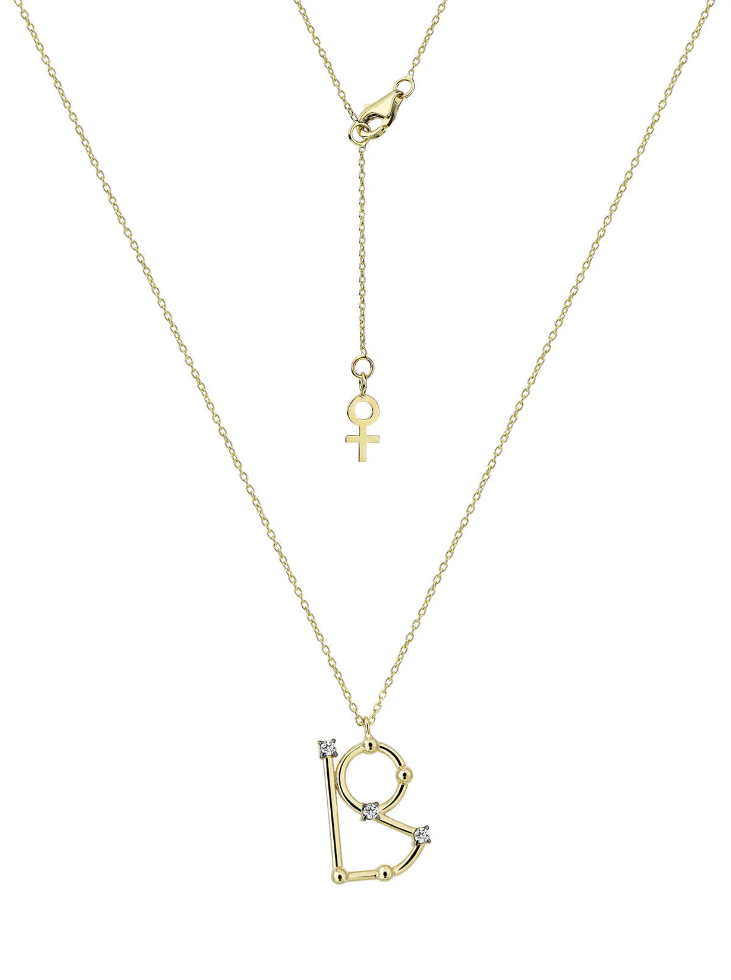 Galactic Harf Kolye Sarı Altın resmi