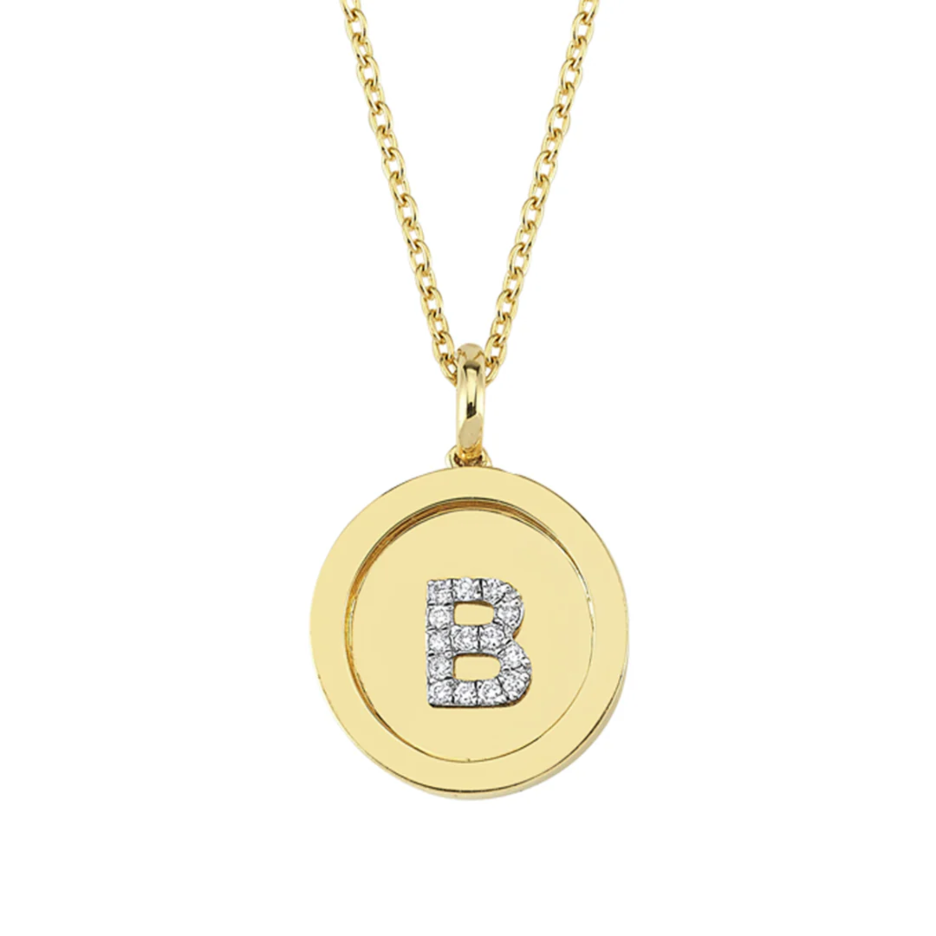 Initials Sarı Altın Kolye resmi