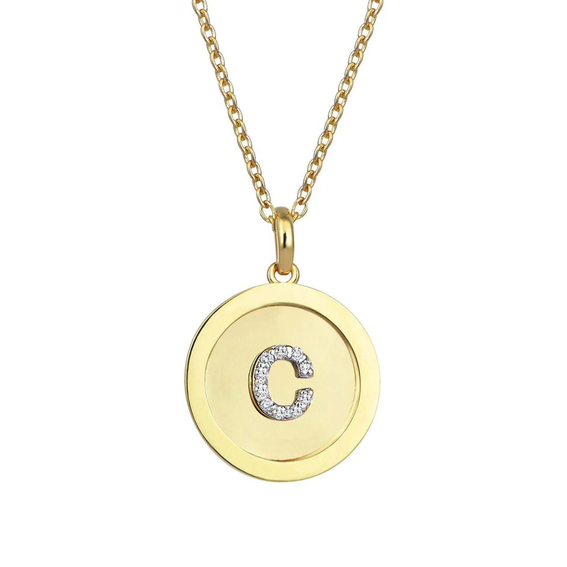 Initials Sarı Altın Kolye resmi