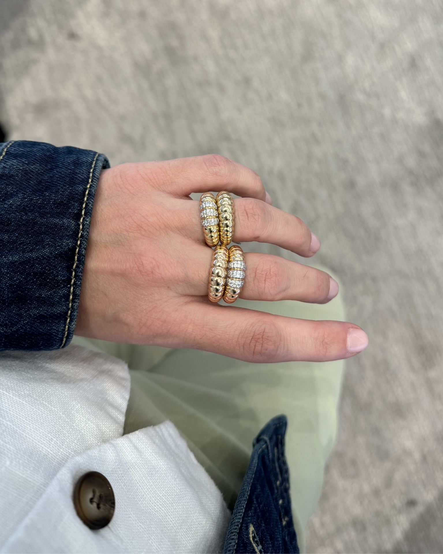 Morphose Sarı Altın Pırlanta Yüzük resmi