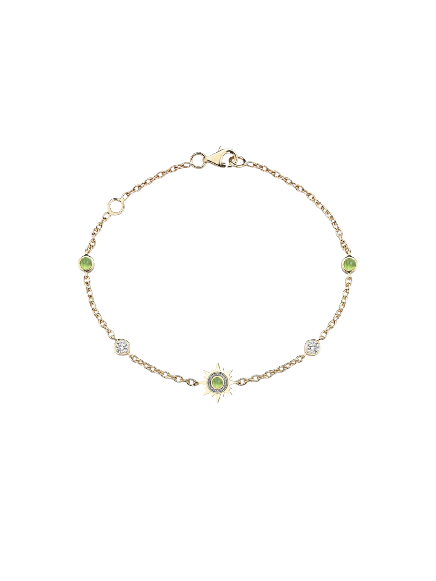 Ray Charm Peridot Taşlı Bilezik resmi