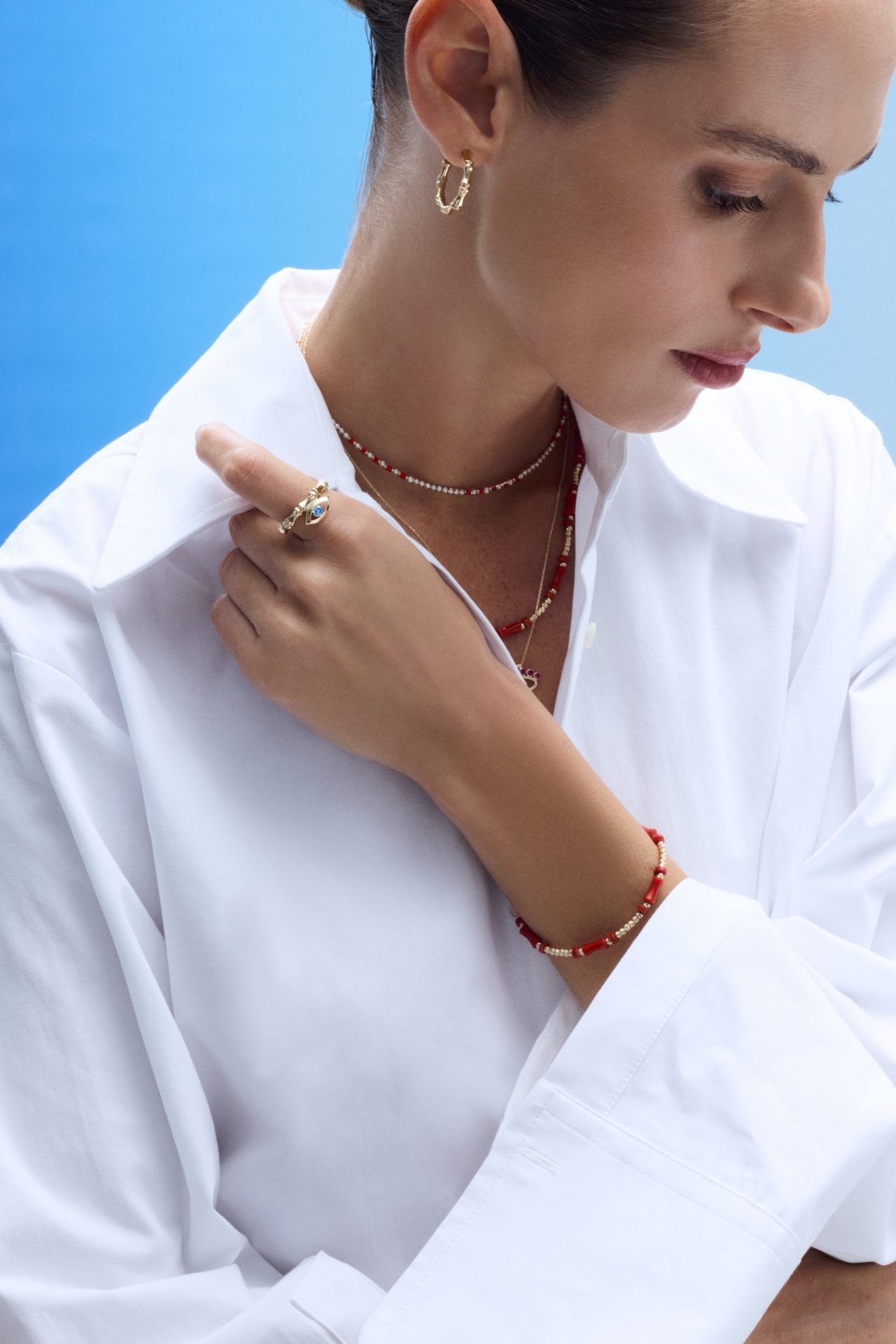 Rouge 14 Ayar Altın Kadın Bileklik resmi