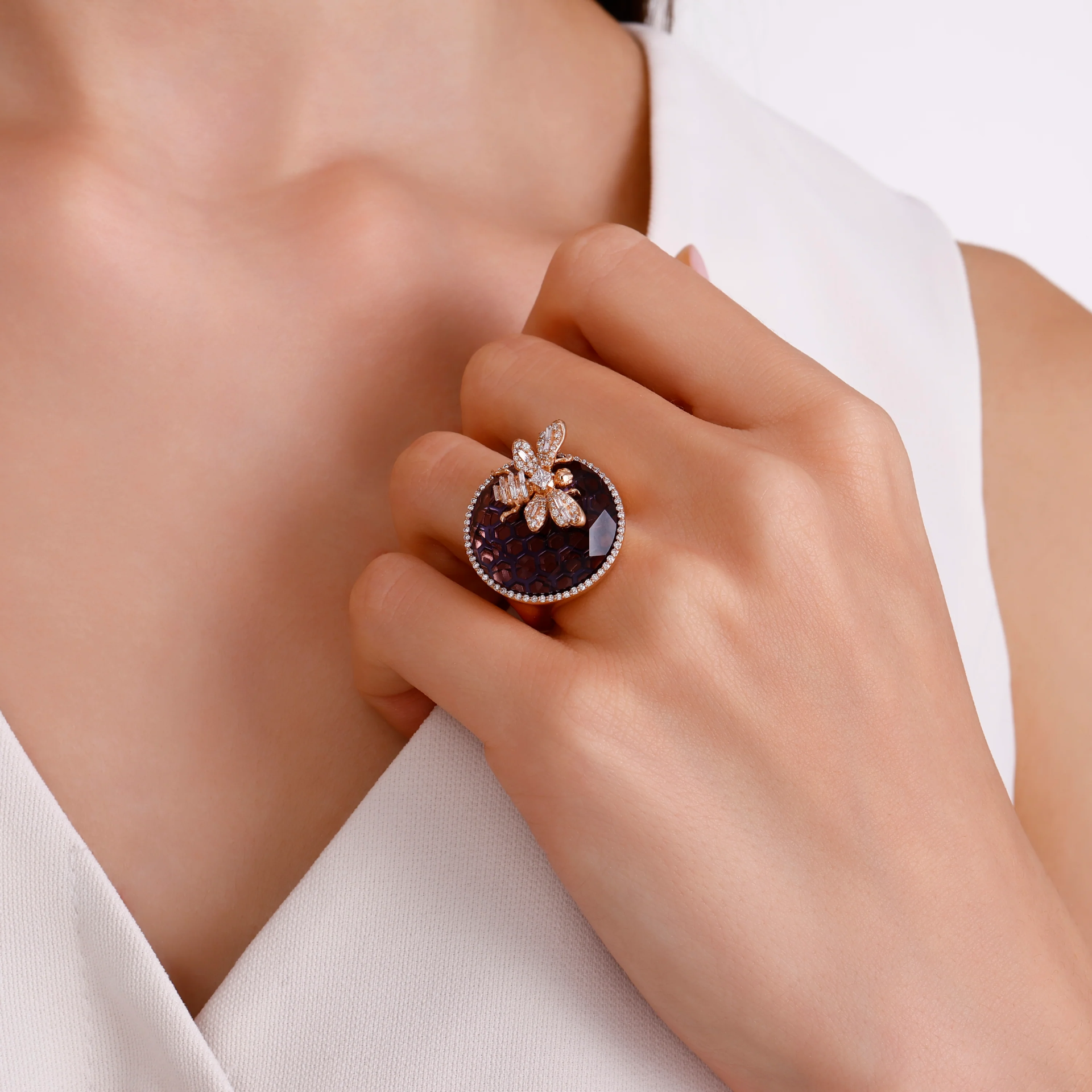 Queen Bee Bon Bon Ametist Yüzük resmi