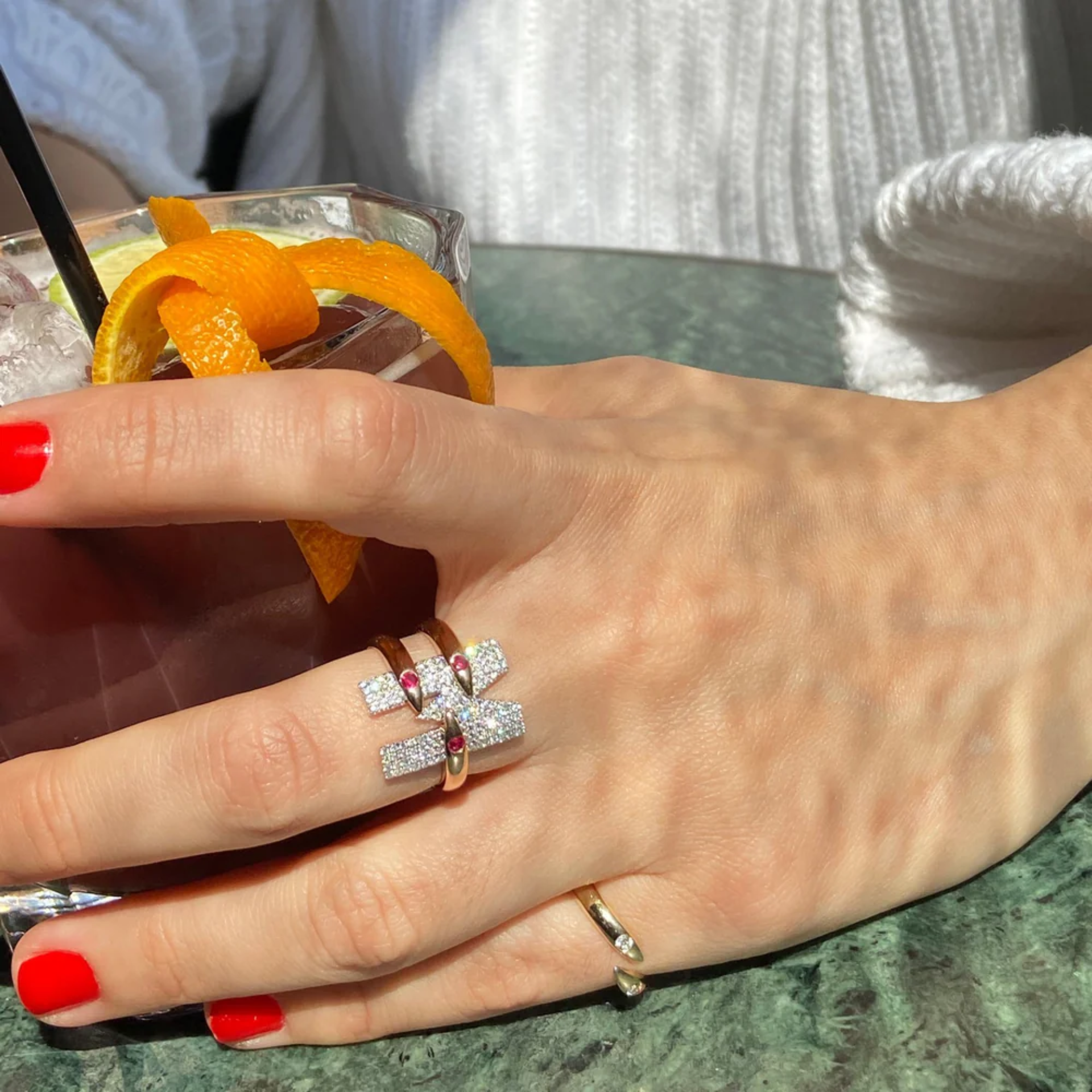 Presa Initial M Harf Yüzük resmi