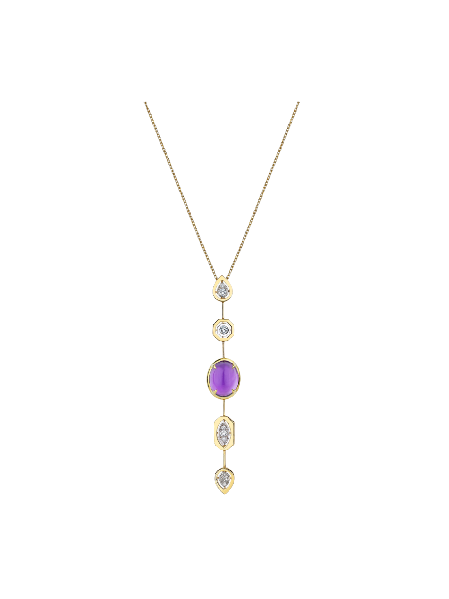 Focus Ametist Pırlanta Kolye resmi