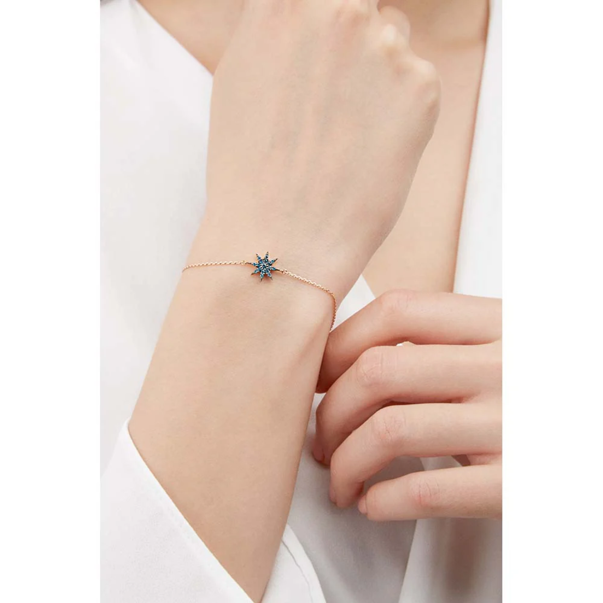 Venus Star Mavi Pırlanta Bileklik resmi