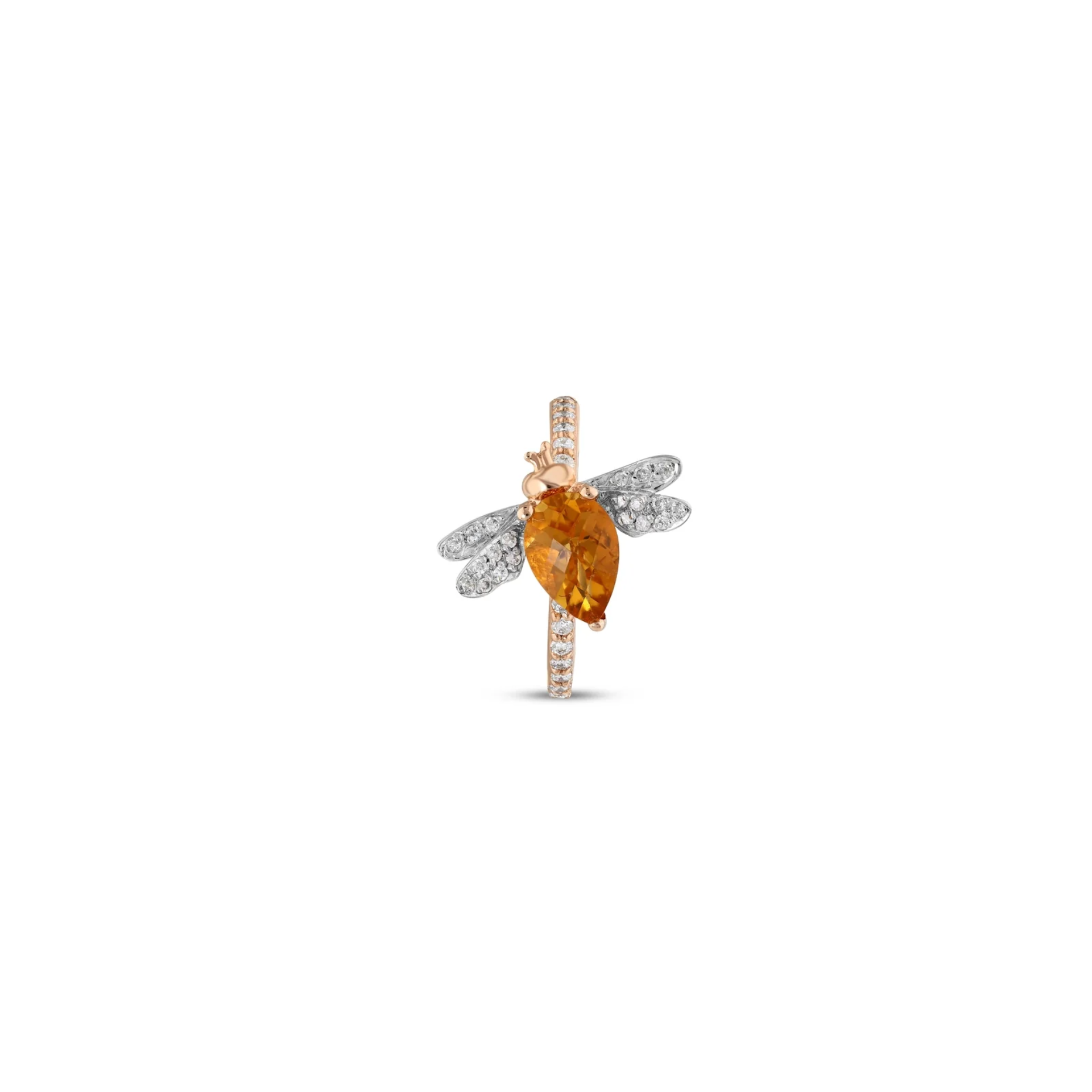Queen Bee Bella Sitrin Pırlanta Ear Cuff resmi