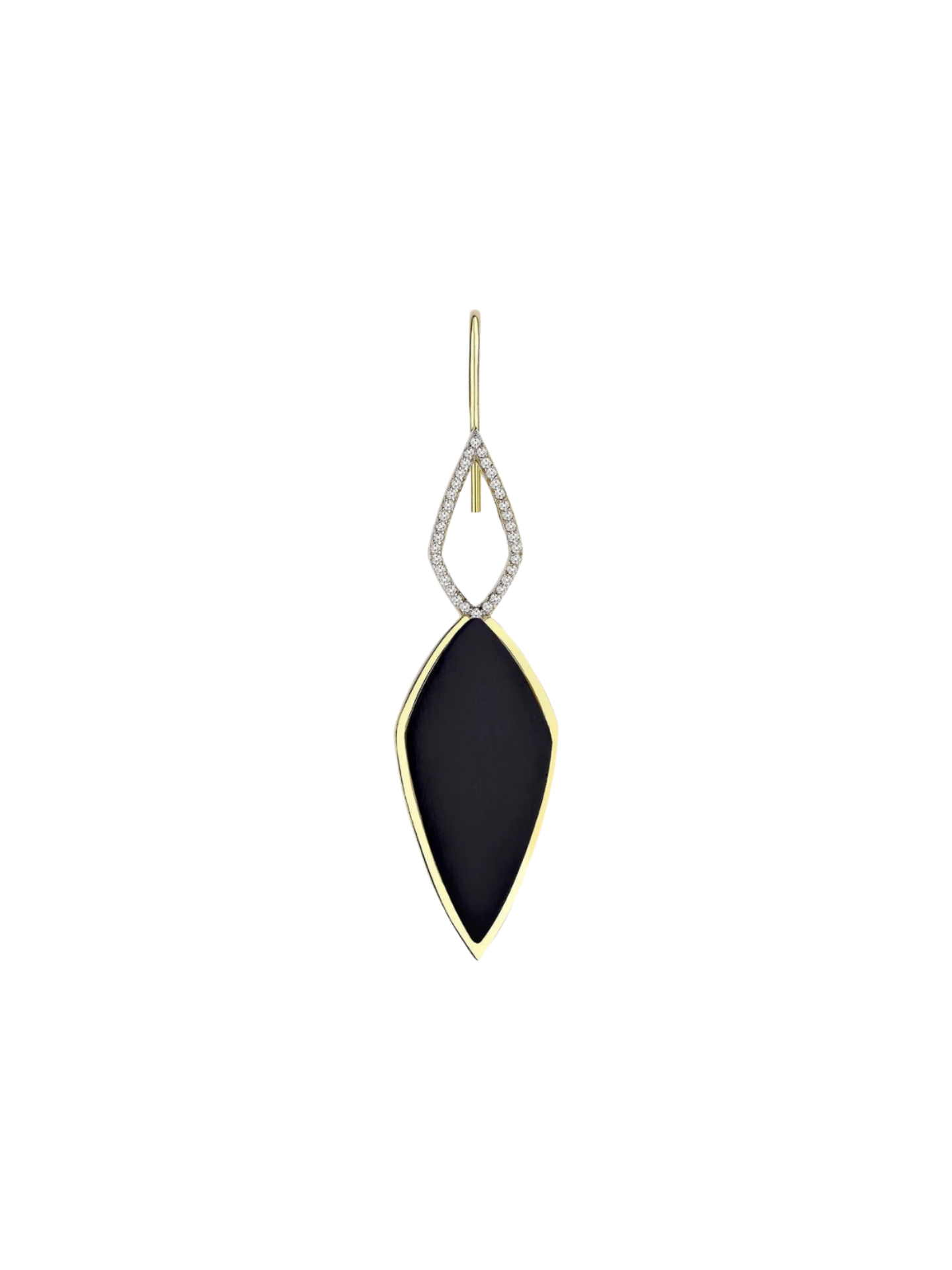 Infinity Siyah Onyx Altın Küpe resmi