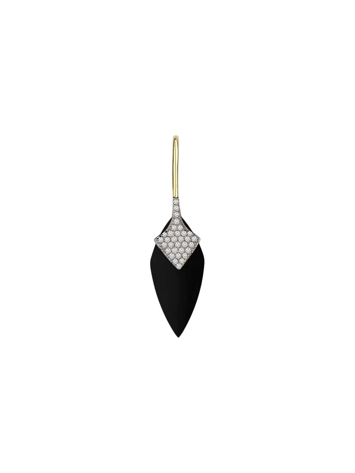 Drop Of Life Siyah Onyx Altın Küpe resmi