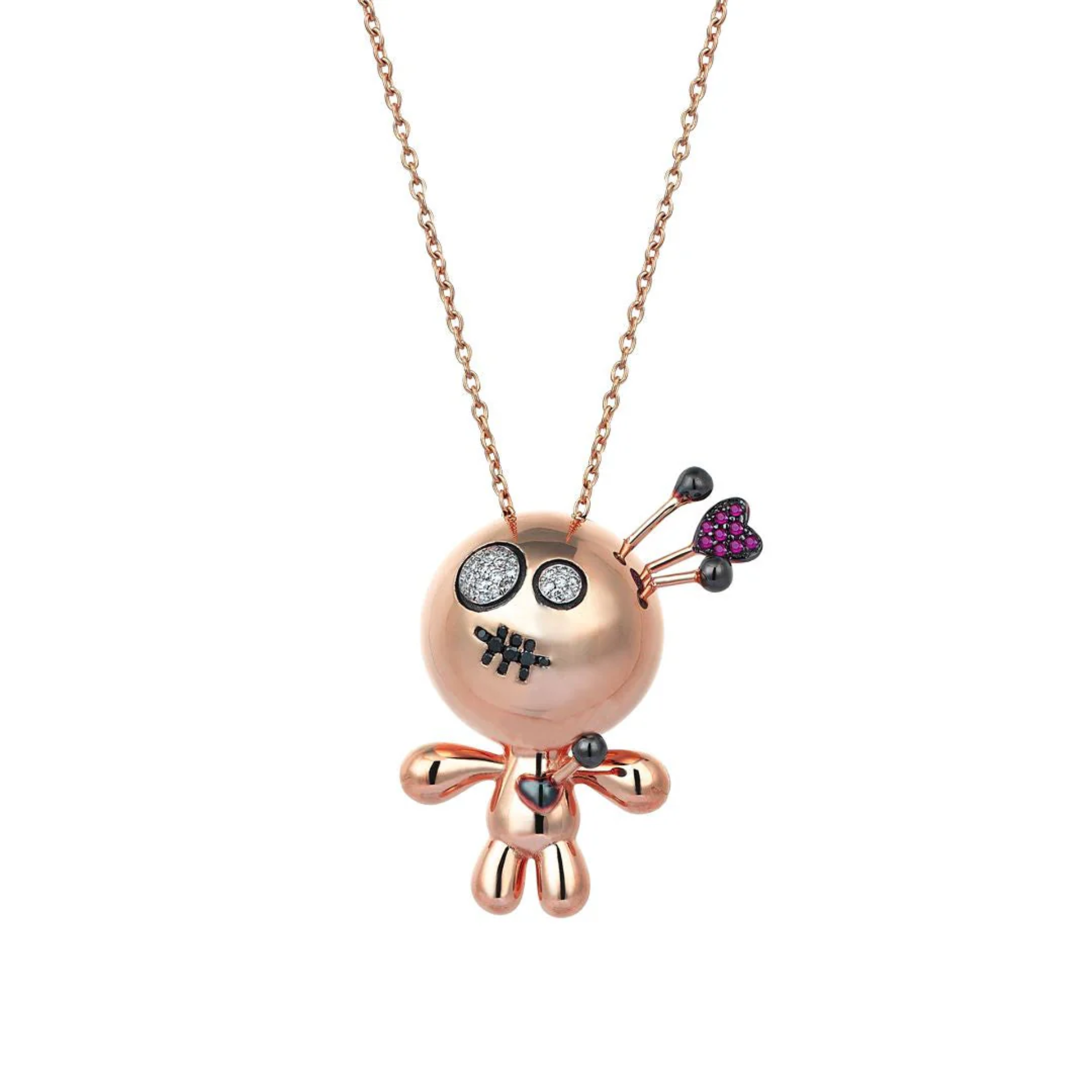 Brigette Loa Dolls Pembe Altın Kolye resmi