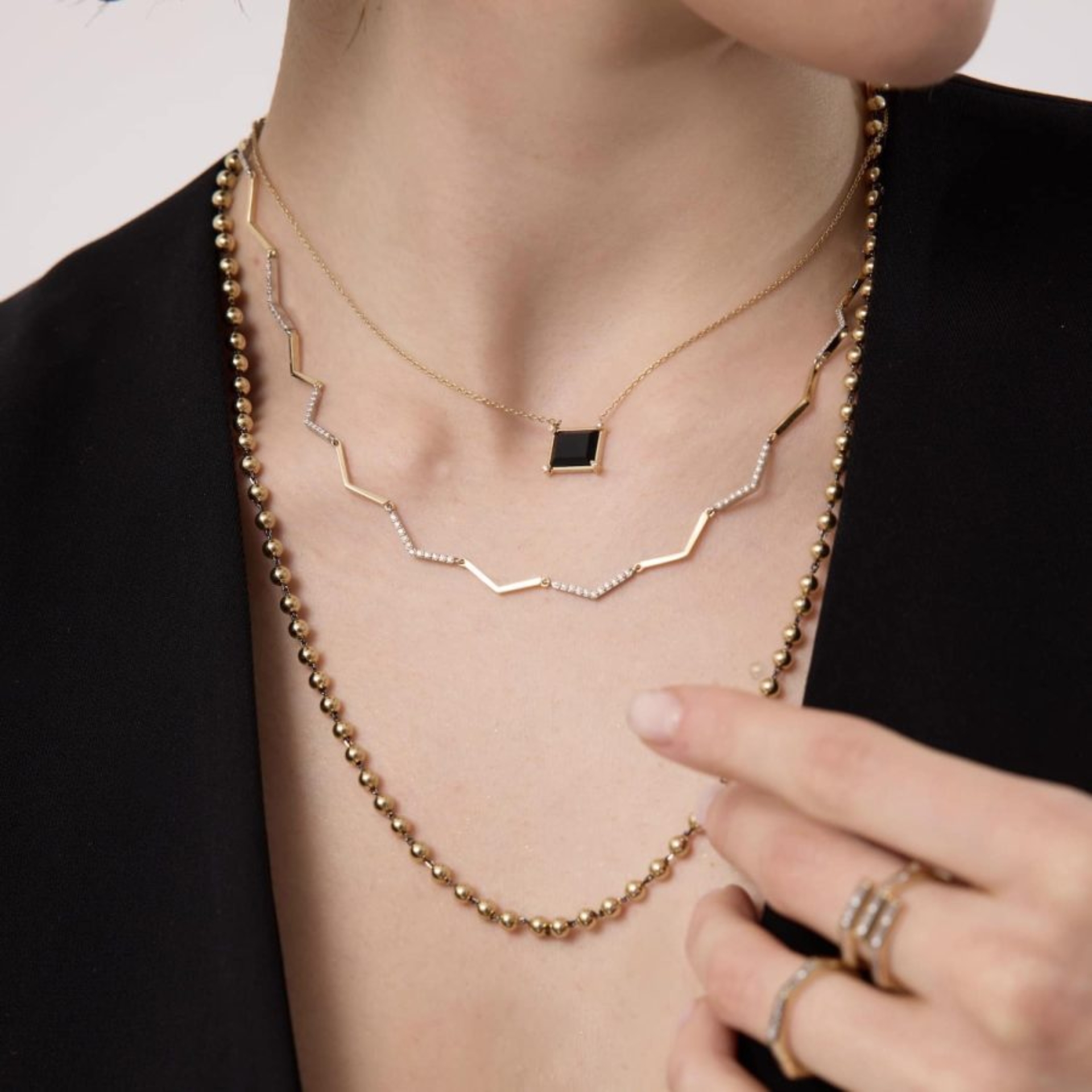 Diamond Wishbone Kolye resmi