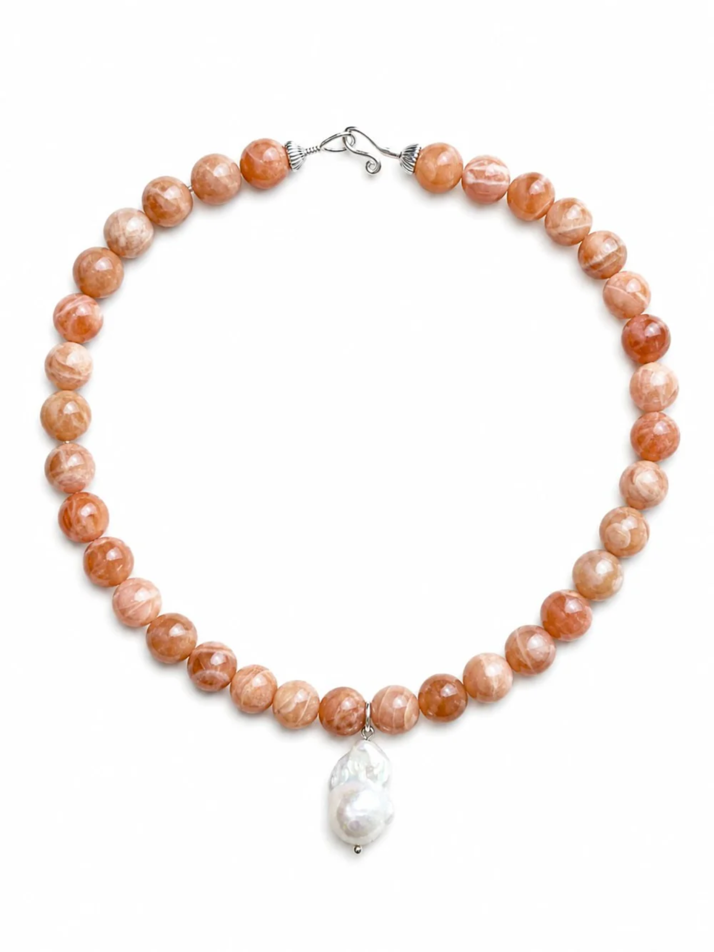 Moonstone Perla Barok Kolye resmi