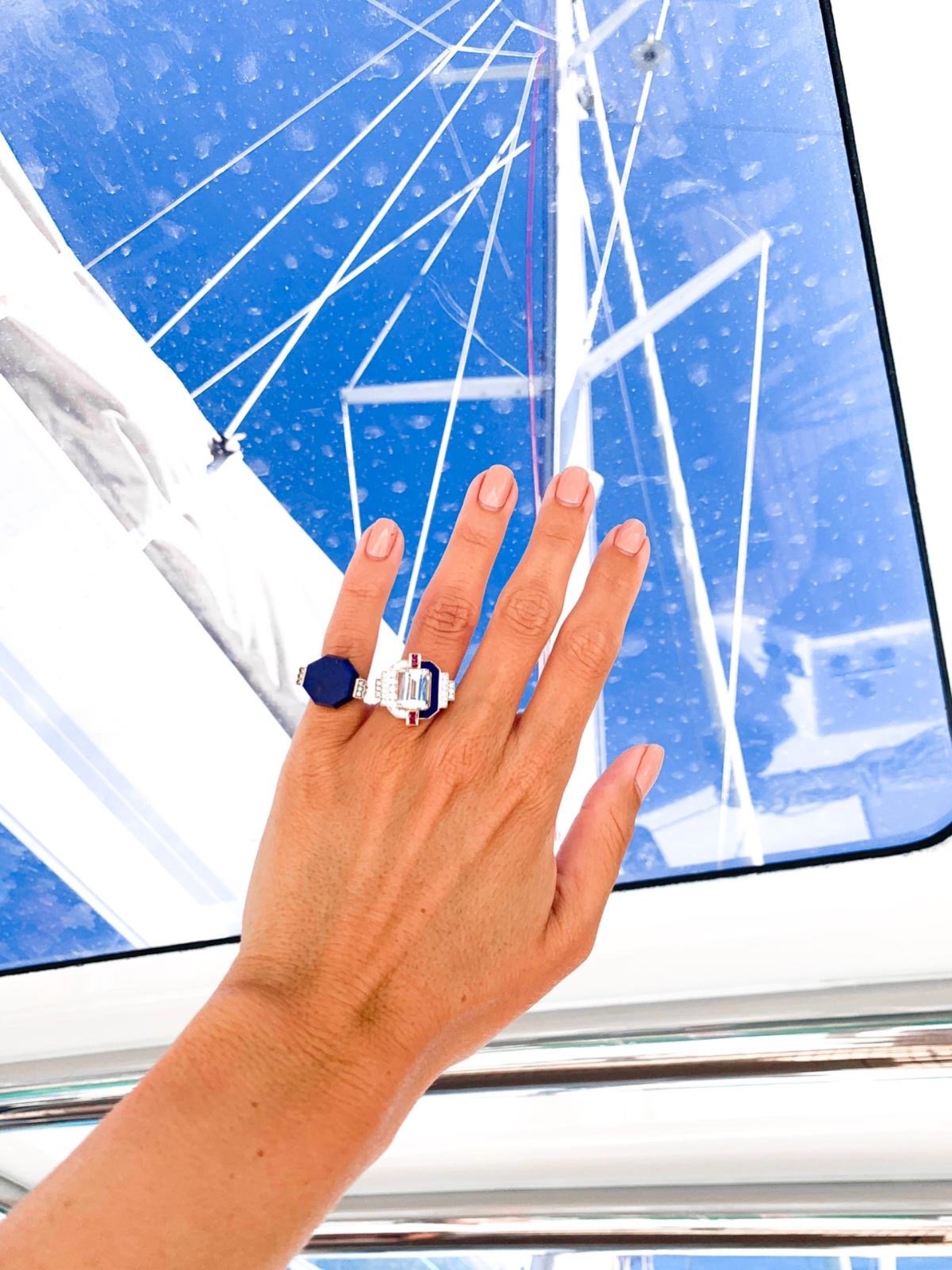 Luna Luce Aurora Aqua Marin Pırlanta Yüzük - kopyala resmi